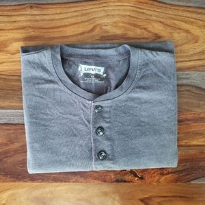Nice Men's Levi's Henley T-shirt, XL, Gray, Cozy Comfortable